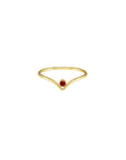 Gold Filled Garnet Chevron Stacker
