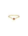 Gold Filled Garnet Chevron Stacker