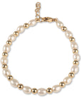 Gold Filled Beads and Pearl Bracelet