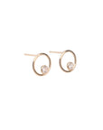 Gold Filled Circle Crystal Studs