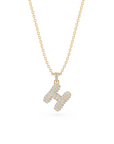 14k Diamond Bubble Letter Necklace