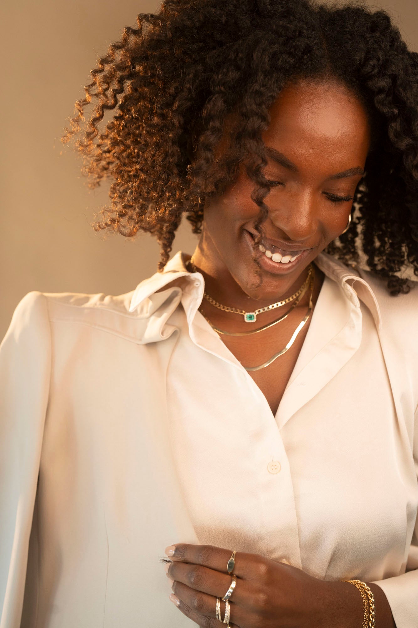 14k Herringbone Necklace