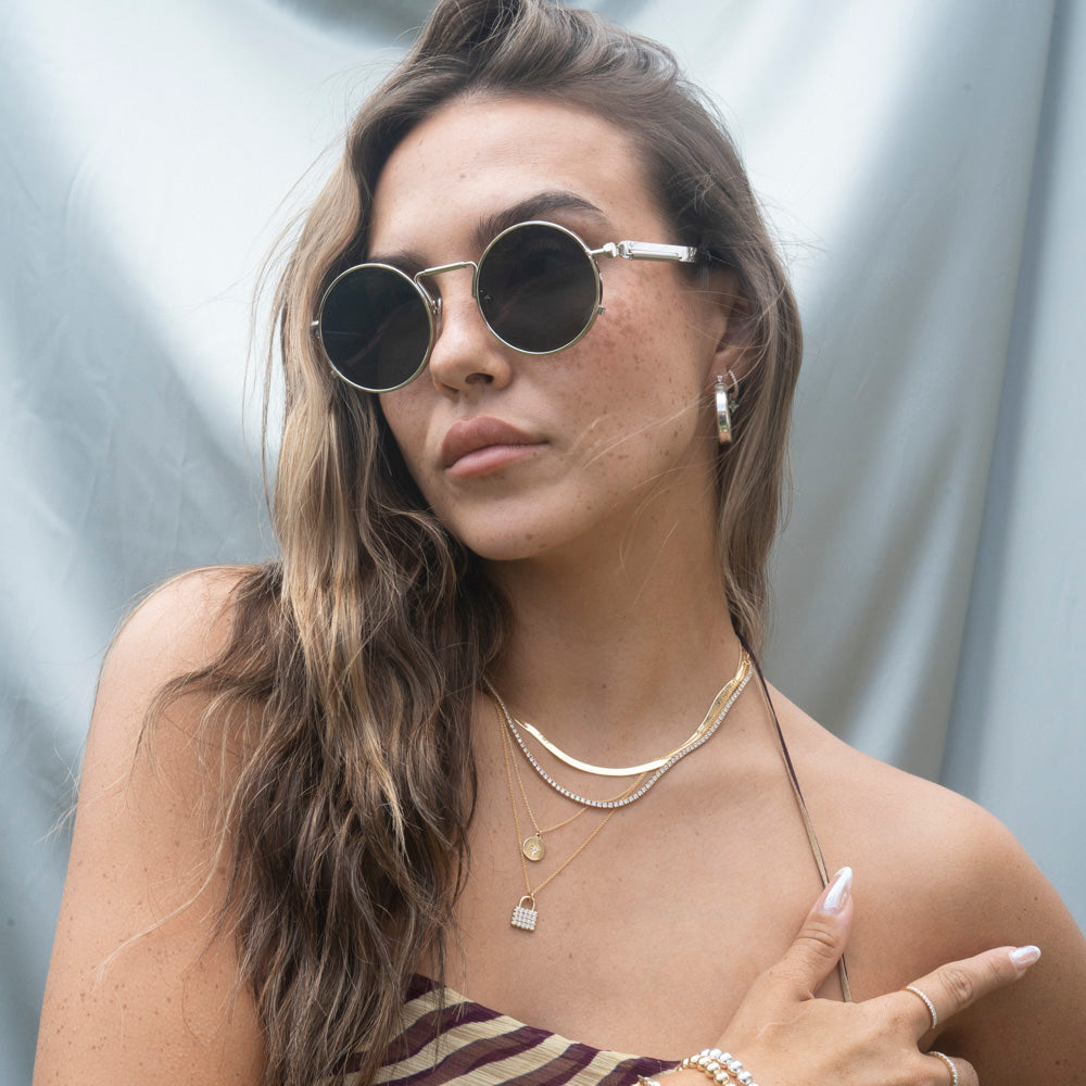 14k Herringbone Necklace