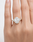 14k Oval Accent Ring