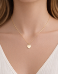 Gold Heart Charm Necklace