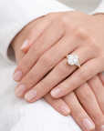 14k Oval Accent Ring