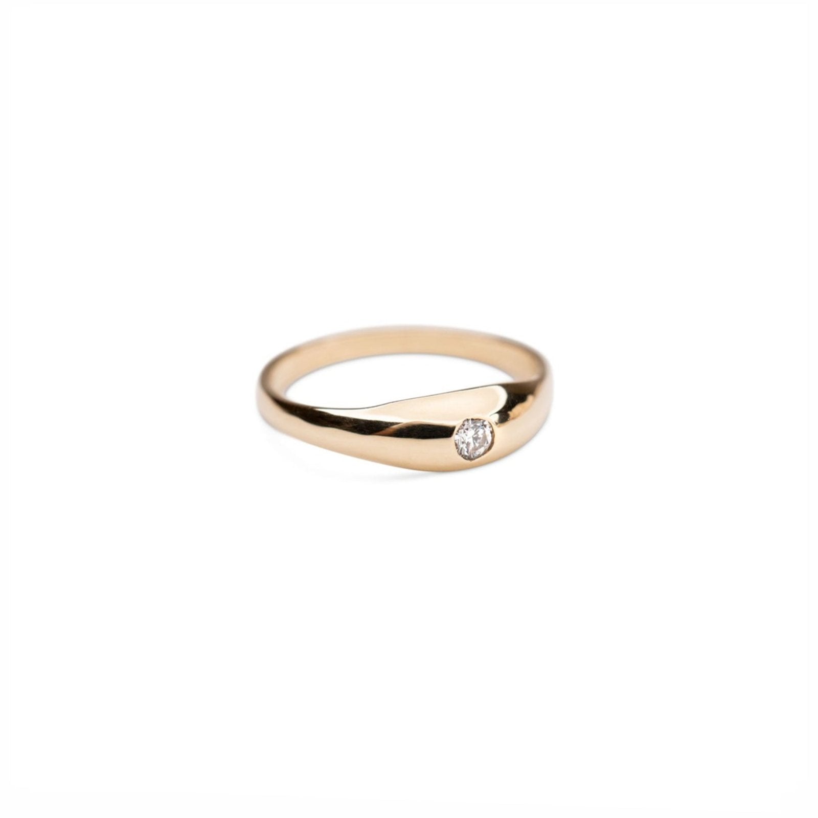 14k Little Diamond Dome Ring