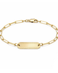 Gold Filled Paperclip ID Bracelet