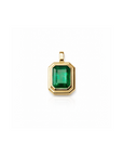 14k Emerald Tiered Bezel Necklace