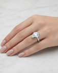 14k Pear Eclipse Bezel Ring