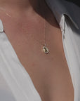 14k Diamond Halo Zodiac Necklace