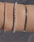 14K Micro Bezel Tennis Bracelet | 1 Carat