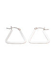 Silver Flat Triangle Hoops
