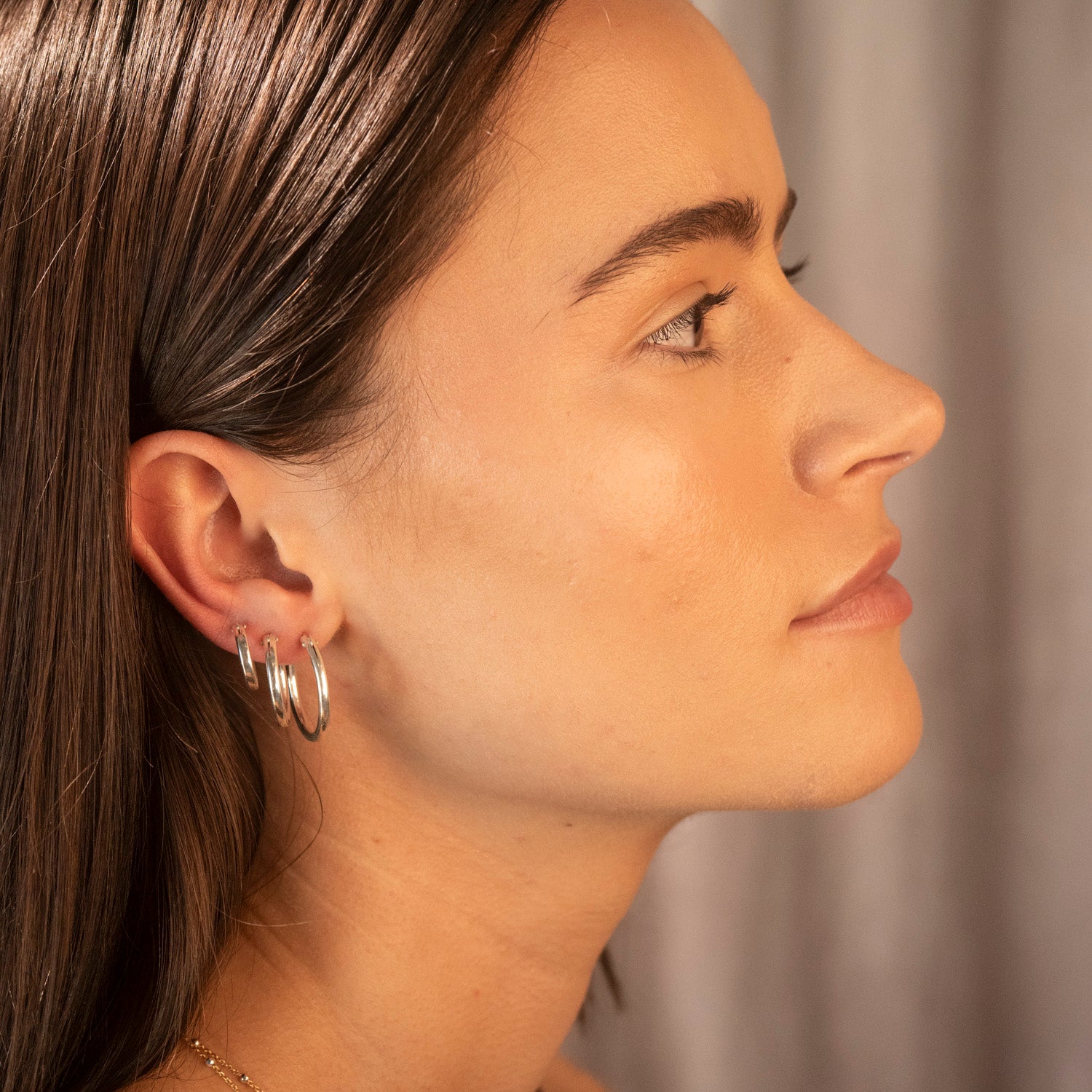 Silver Clasp Hoops