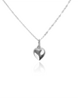 Silver Puffy Heart Necklace