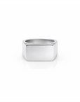 Silver Bold Rectangle Signet