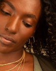 Gold Filled Flat Square Hoops