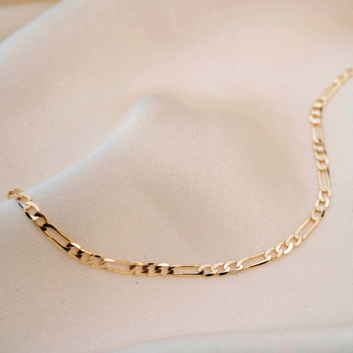 14k Thin Figaro Bracelet