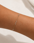 Two-Tone Triple Beaded Satellite Bracelet