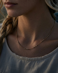 Two-Tone Triple Beaded Satellite Necklace