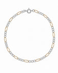 Two-Tone Figaro Bracelet