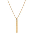 Gold Filled Vertical Bar Charm Necklace