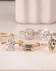 14k Radiant Solitaire Ring