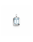 14k Emerald Cut Aquamarine Necklace