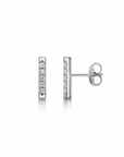 14k Diamond Bar Studs