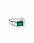 14k Emerald Pyramid Ring