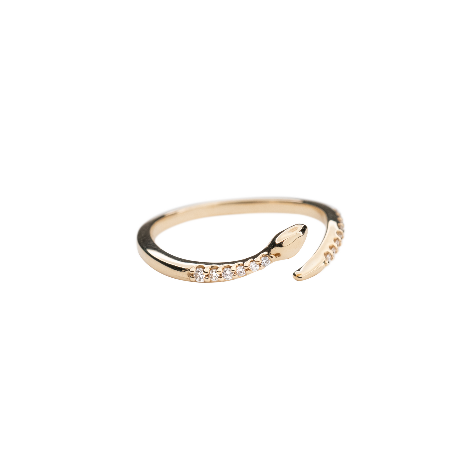 14k Diamond Snake Ring