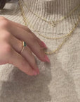 14k Diamond Toggle Curb Link Necklace .10 CTW