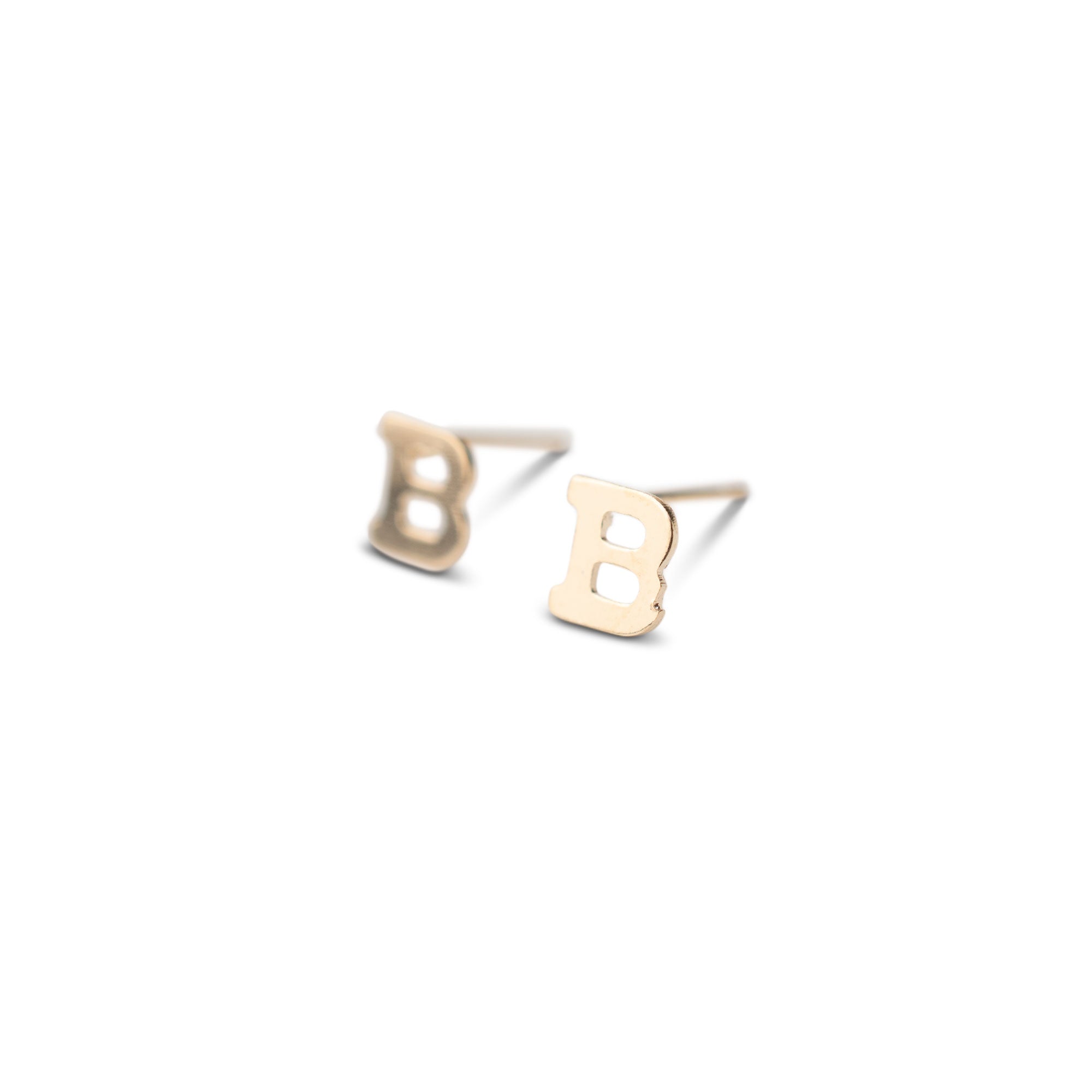 14k Gold Alphabet Studs