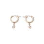 Gold Filled Crystal Clasp Hoops