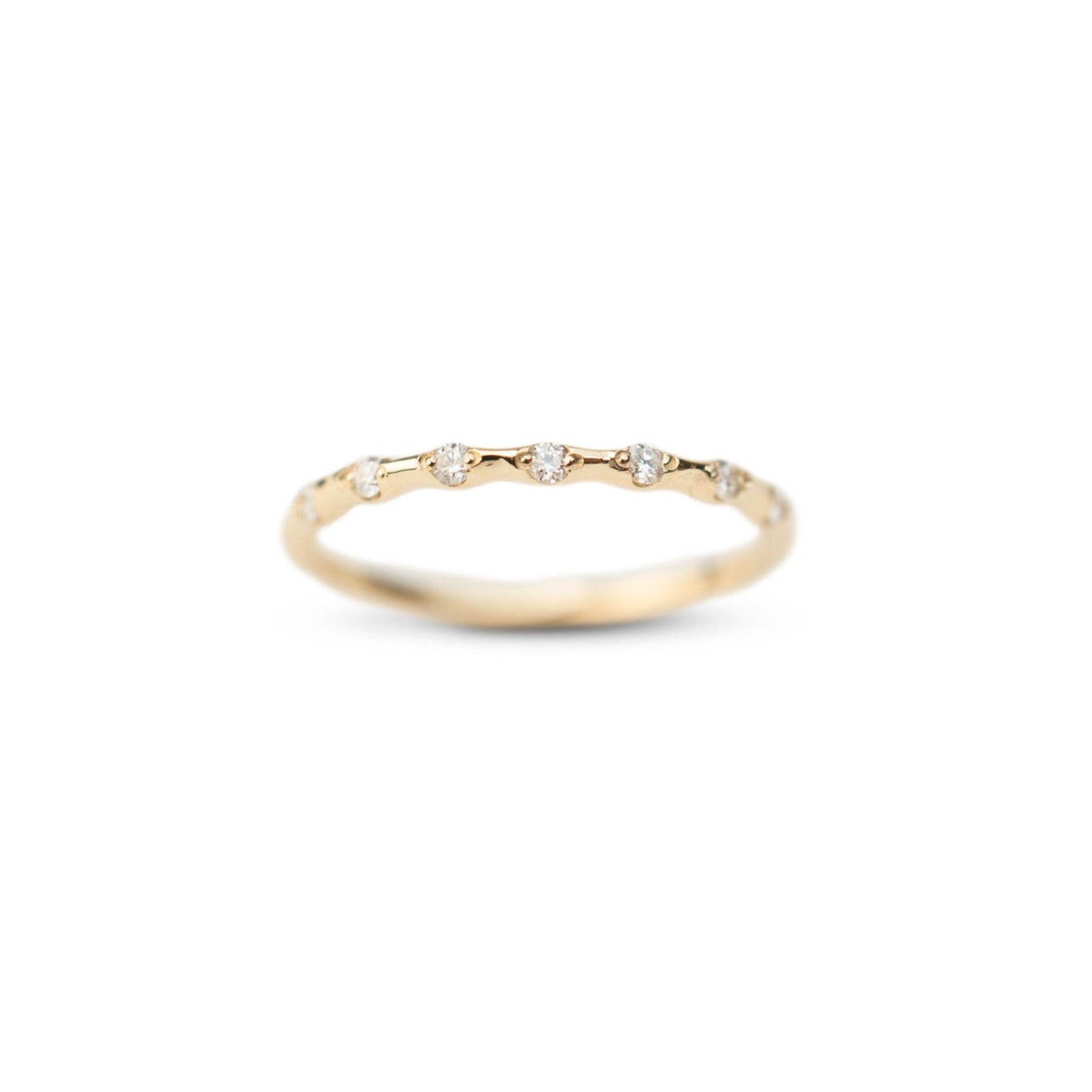 14k Gold Diamond Stacker