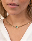 14k Emerald Neptune Necklace