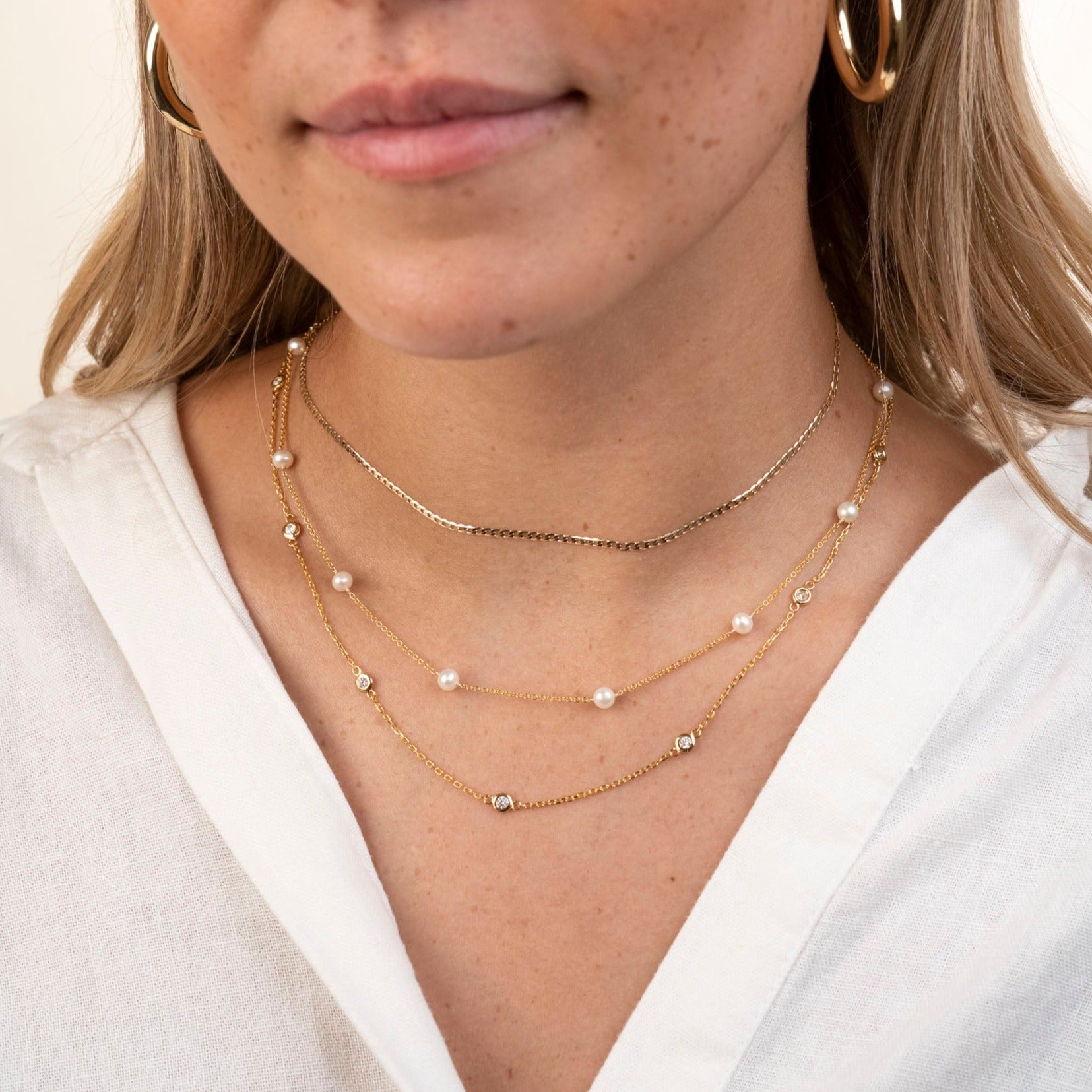 14k Diamond Yard Necklace .62 CTW