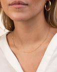 Gold Filled Thin Paperclip Necklace