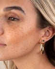14k Little Emerald Bezel Studs