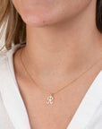 Gold Filled Script Letter Necklace | Script Letter Charm