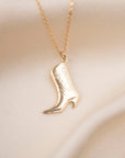 Gold Filled Boot Necklace
