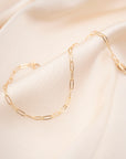 Gold Filled Thin Paperclip Bracelet