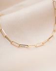 14k Gold Large Paperclip Bracelet