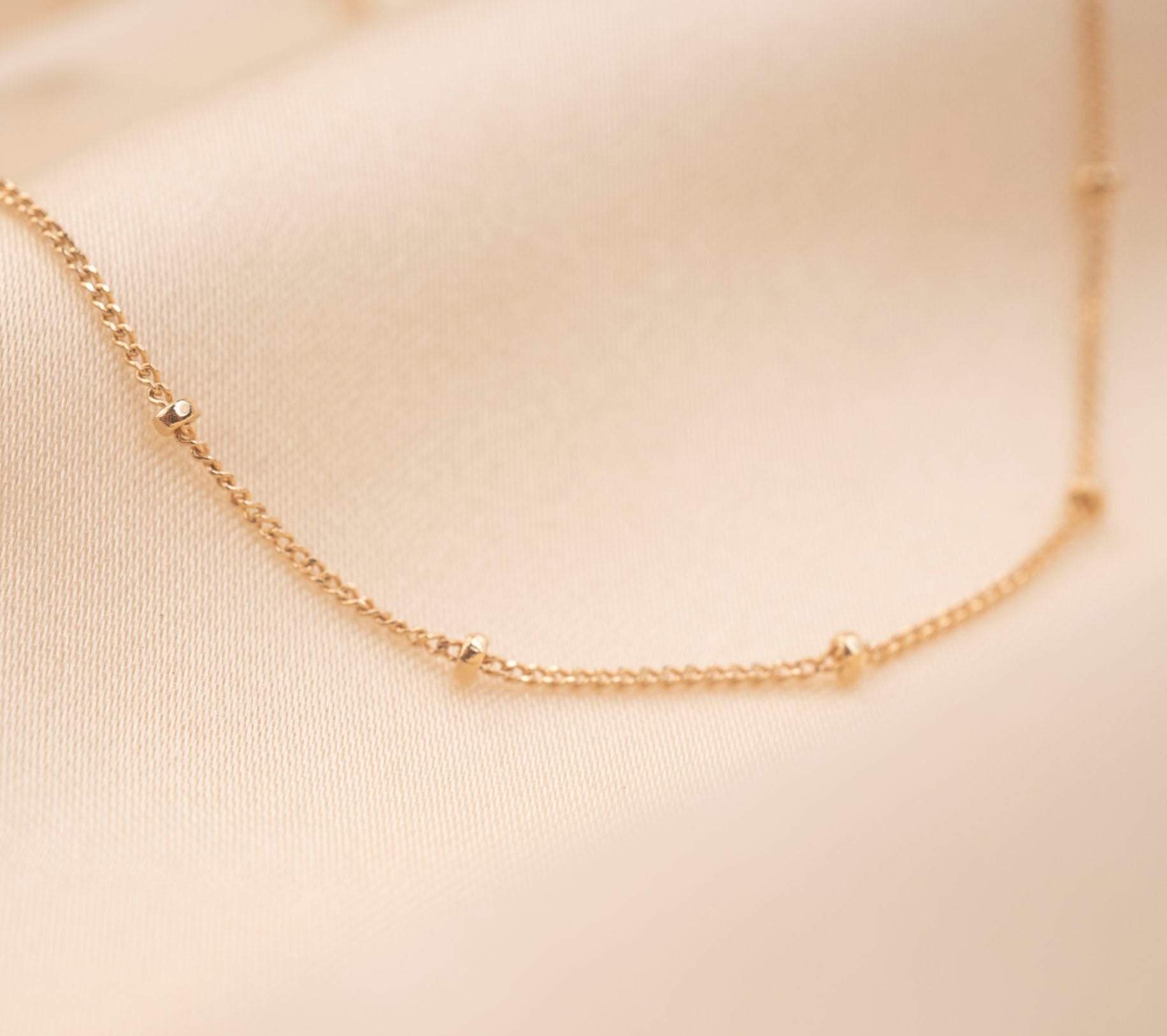 14k Gold Satellite Necklace