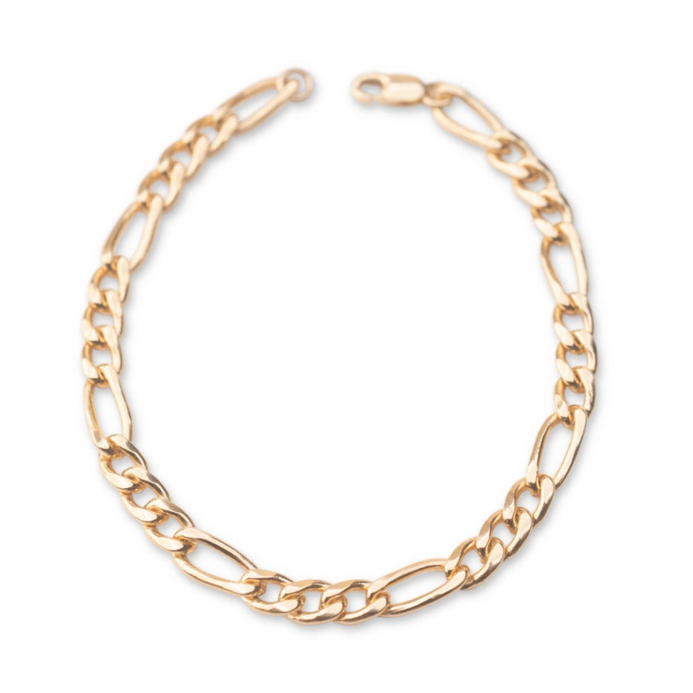 Gold Filled Thick Figaro Bracelet
