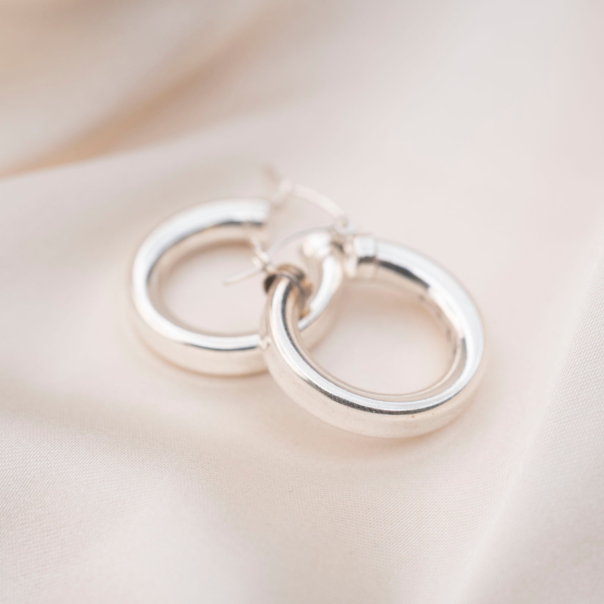 Silver Chubby Hoops