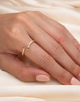 14k Diamond Snake Ring