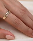 14k Gold Moon Phases Ring
