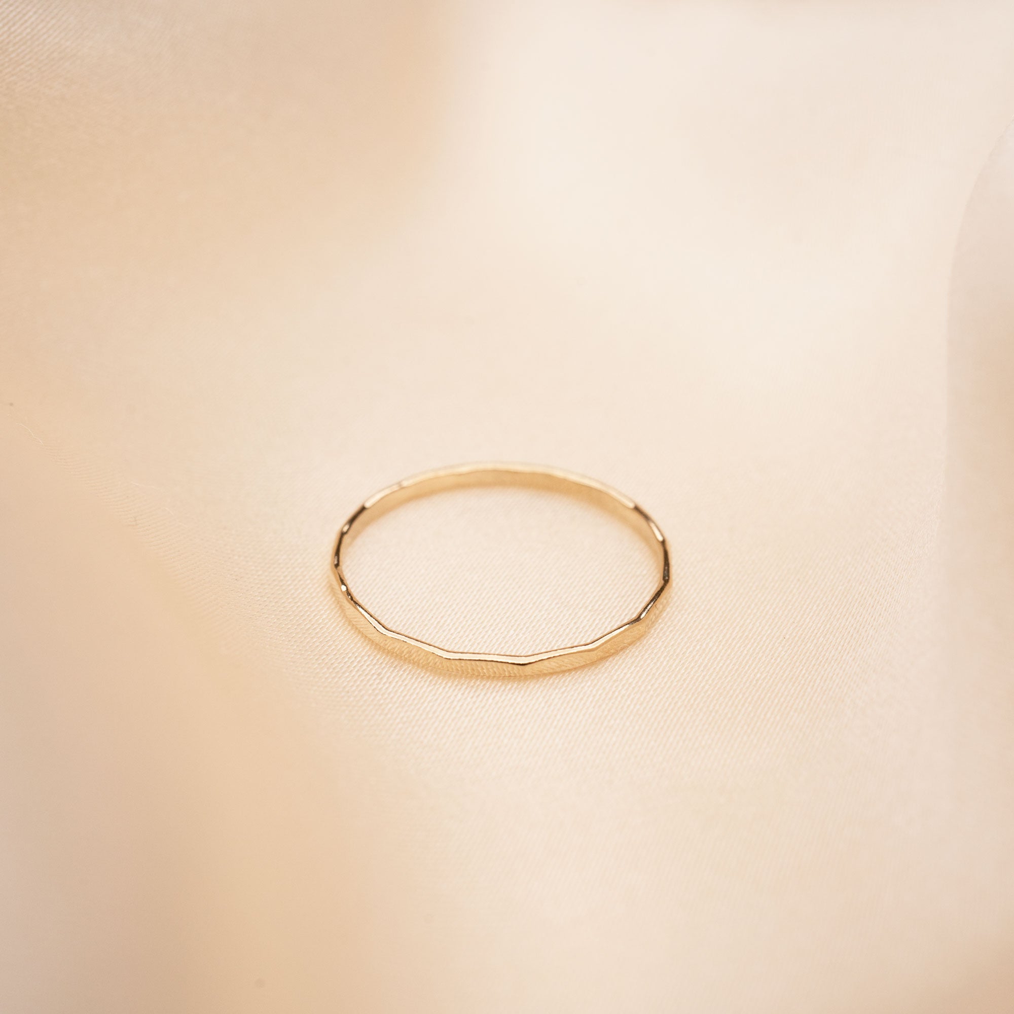 Gold Filled Textured Stackable Ring