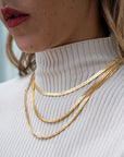 Gold Filled Herringbone Necklace | 5mm